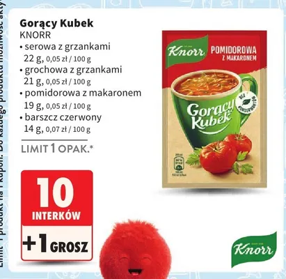 Zupa instant Gorący Kubek, różne rodzaje promocja w Intermarche
