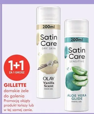 Żel do golenia damski 1+1 gratis GILLETTE promocja w Super-Pharm