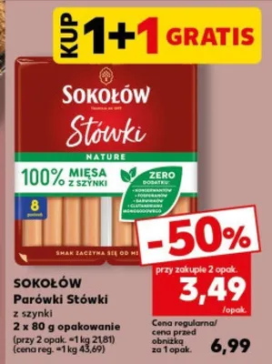 Parówki Stówki z szynki promocja w Kaufland