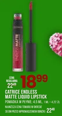 Pomadka w płynie CATRICE ENDLESS MATTE LIQUID LIPSTICK 4,5 ML promocja w Drogerie Natura