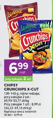 Chipsy Crunchips X-Cut Lorenz promocja w Stokrotka