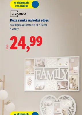 Duża ramka na kolaż zdjęć na zdjęcia w formacie 10 × 15 cm  promocja w Lidl