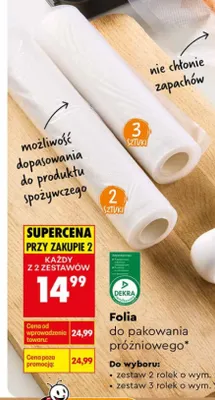 Folia do pakowania próżniowego promocja w Biedronka