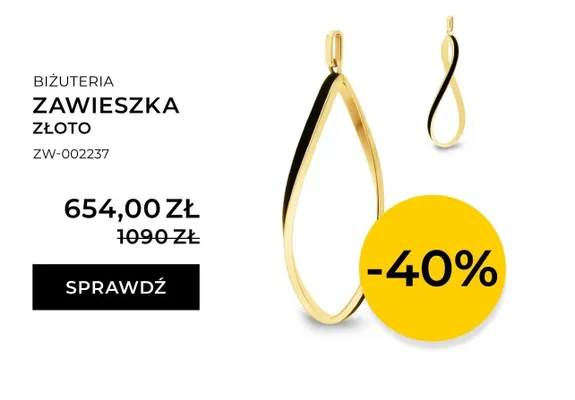 Zawieszka złoto promocja w Briju