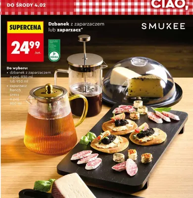 Zaparzacz french press SMUKEE 600 ml promocja w Biedronka