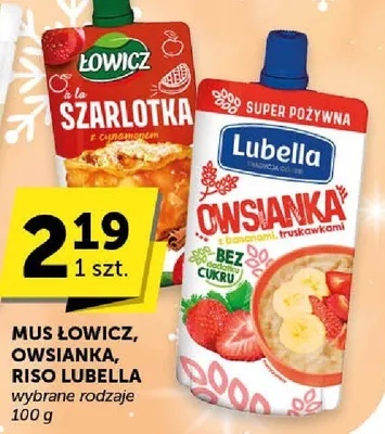 Mus Łowicz, owsianka, riso Lubella wybrane rodzaje promocja w Euro Sklep
