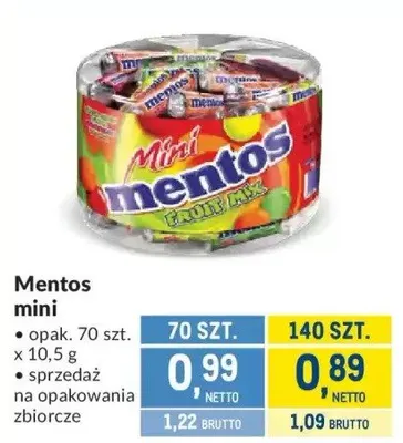 Mentos mini promocja w Makro