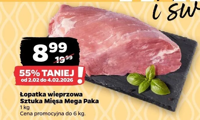Łopatka wieprzowa Mega Paka promocja w Netto