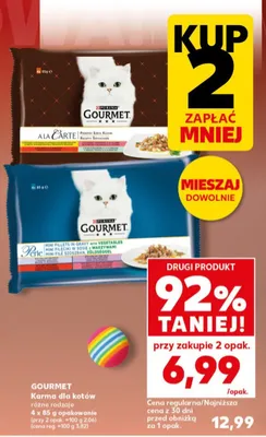 Karma dla kotów różne rodzaje 4x85g saszetki oraz 2 opak. 100g i 2x85g puszki lub 4x100g saszetki promocja w Kaufland