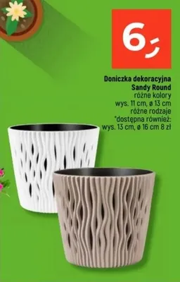 Doniczka dekoracyjna Sandy Round różne kolory promocja w Dealz