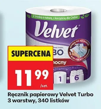 Ręcznik papierowy 3 warstwy, 340 listków promocja w Biedronka