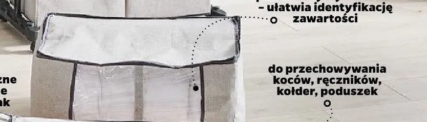 Pokrowiec na pościel 60x40x30 cm promocja w Netto