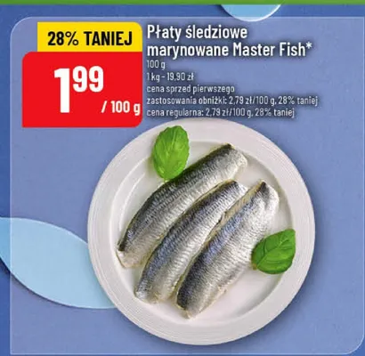 Śledzie płaty śledziowe marynowane Master Fish promocja w POLOmarket