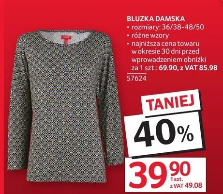 Bluzka damska rozm. m-xxl promocja w Selgros