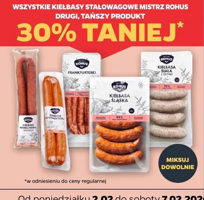 Kielbasy stalowagowe Mistrz Rohus (różne rodzaje) promocja w Netto