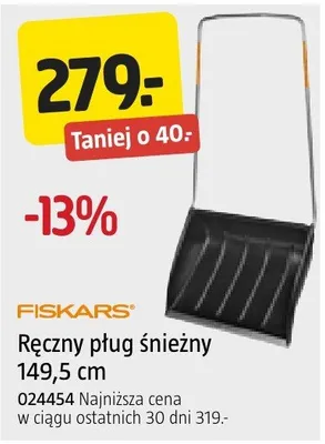 Ręczny pług śnieżny 149,5 cm FISKARS promocja w Jula