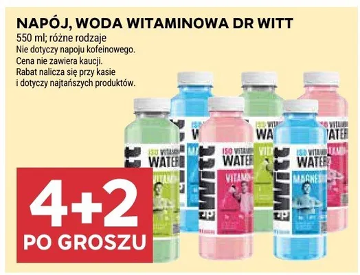 Napój, woda witaminowa Dr Witt 550 ml różne rodzaje promocja w Stokrotka