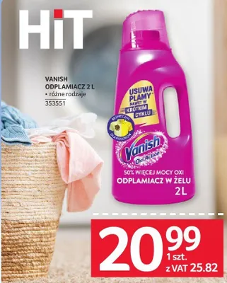 Odplamiacz Vanish 2L różne rodzaje promocja w Selgros