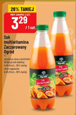 Sok multiwitamina Zaczarowany Ogród promocja w POLOmarket
