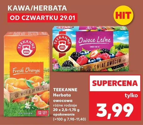 Herbata owocowa fresh orange Teekanne promocja w Kaufland