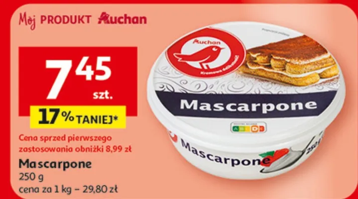 Mascarpone Auchan promocja