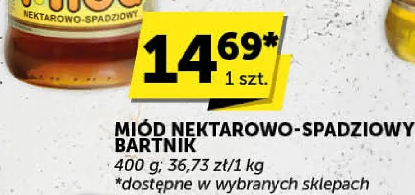 Miód nektarowo-spadziowy Bartnik sądecki promocja w Euro Sklep