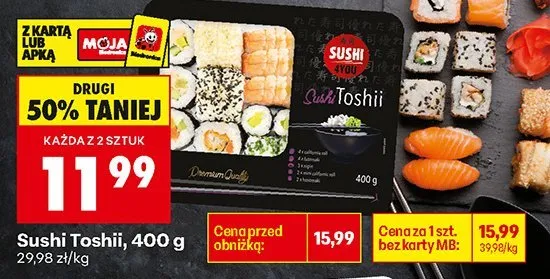 Zestaw sushi Toshii 400 g Sushi 4 You promocja w Biedronka