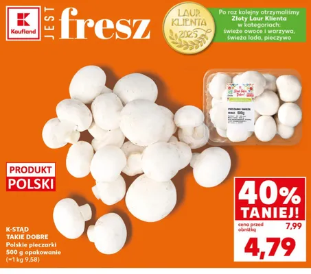 Pieczarki polskie promocja w Kaufland