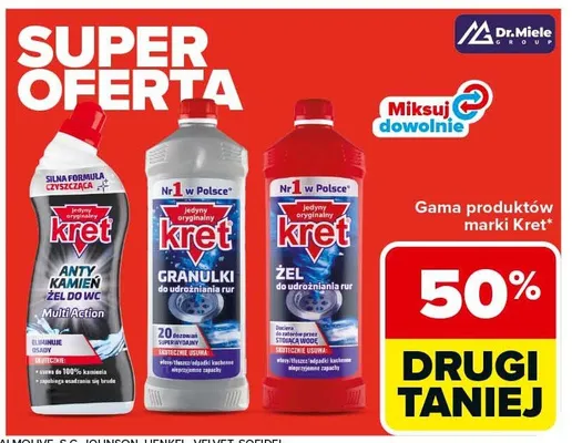 Żel do WC Kret Multi Action Anty Kamień promocja w Carrefour Market