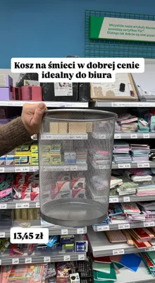 Kosz na śmieci metalowy promocja w Action