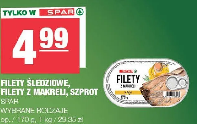 Filety śledziowe promocja w SPAR