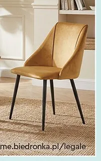 Krzesło CHIARA złoto-brązowe 2 szt. Biedronka promocja w Biedronka