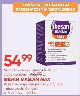 IBESAN MAŚLAK MAX skuteczne wsparcie jelit przy IBS, IBD i zaparciach promocja w Super-Pharm