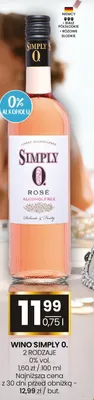Wino Simply 0. Rose 0% promocja w Twój Market
