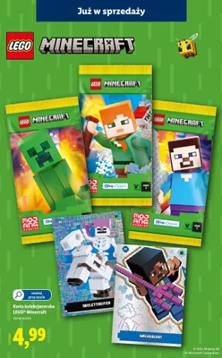Karta kolekcjonerska LEGO Minecraft, różne wzory promocja w Lidl