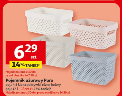 Pojemnik ażurowy Pure promocja w Auchan