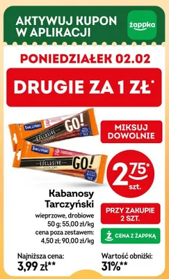 Kabanosy Tarczyński wieprzowe, drobiowe promocja w Żabka
