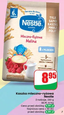 Kaszka mleczno-ryżowa malina promocja w Dino
