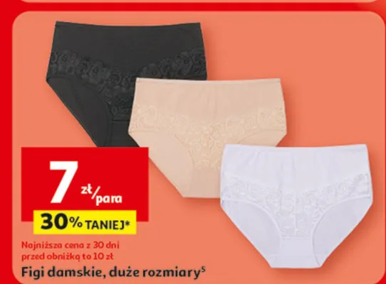 Figi damskie duże rozmiary promocja w Auchan