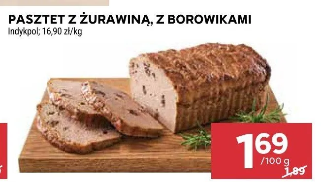 Pasztet z żurawiną, z borowikami Indykpol promocja w Stokrotka