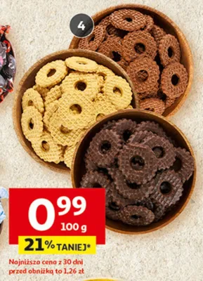 Ciastka Maja kakaowe, w polewie lub z cukrem luzem lub w opakowaniu promocja w Auchan