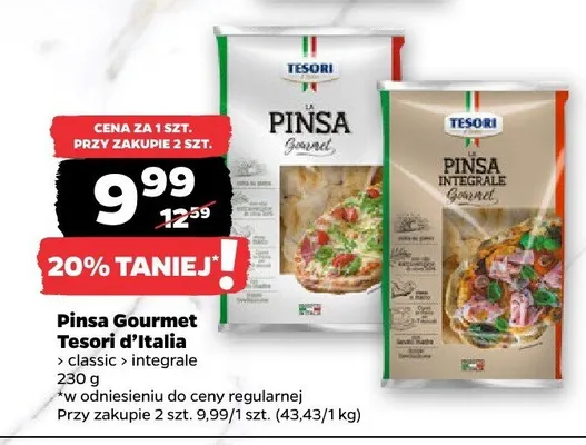 Pinsa Gourmet, różne rodzaje promocja w Netto