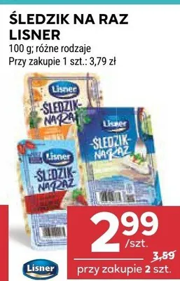 Śledik na raz Lisner różne rodzaje promocja w Stokrotka