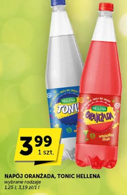 Napój gazowany ORANŻADA, TONIC HELLENA promocja w Groszek