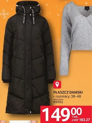 Płaszcz damski pikowany Esmara promocja w Selgros