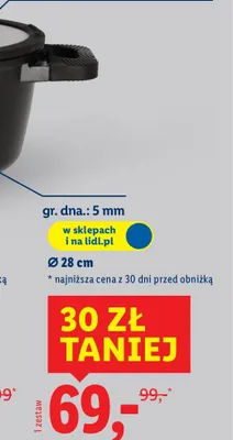 Garnek  z odlewu aluminiowego z pokrywką  Ø 28 cm promocja w Lidl