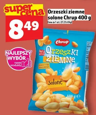 Orzeszki ziemne solone Chrup 400g promocja w TOPAZ
