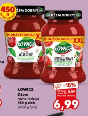 Dżem różne rodzaje promocja w Kaufland