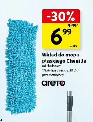 Wkład do mopa płaskiego Chenille, różne kolory areto promocja w Intermarche