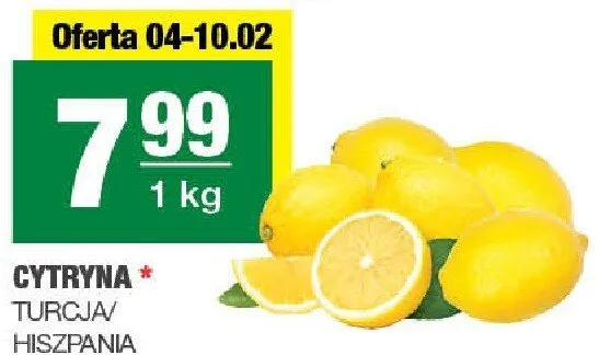 Cytryna Turcja/Hiszpania promocja w SPAR